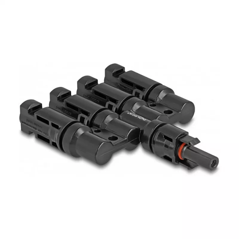 Zonnepaneel-stekkerconnector DeLOCK DL4 1 x bus naar 4 x stekker zwart