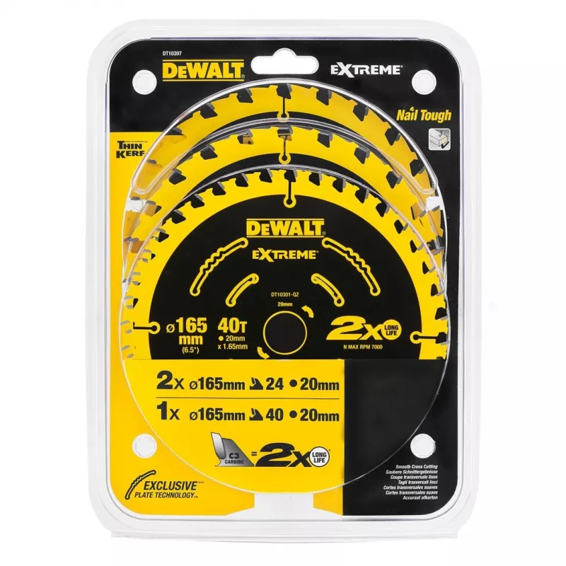 Cirkelzaagblad DeWALT DT10397-QZ 3 stuks