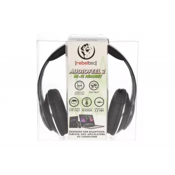 Stereo-headset Rebeltec AUDIOFEEL2 zwart
