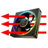 Behuizingsventilator MODECOM VOLCANO LOOP 120 ARGB Reverse Fan zwart 120 mm PWM 400–1400 RPM ARGB-header
