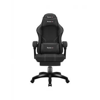 Gamestoel huzaro Force 3.7 Carbon zwart – ergonomisch, in hoogte verstelbaar 107,5–116,5 cm, 5 wielen, lenden- en nekkuussen