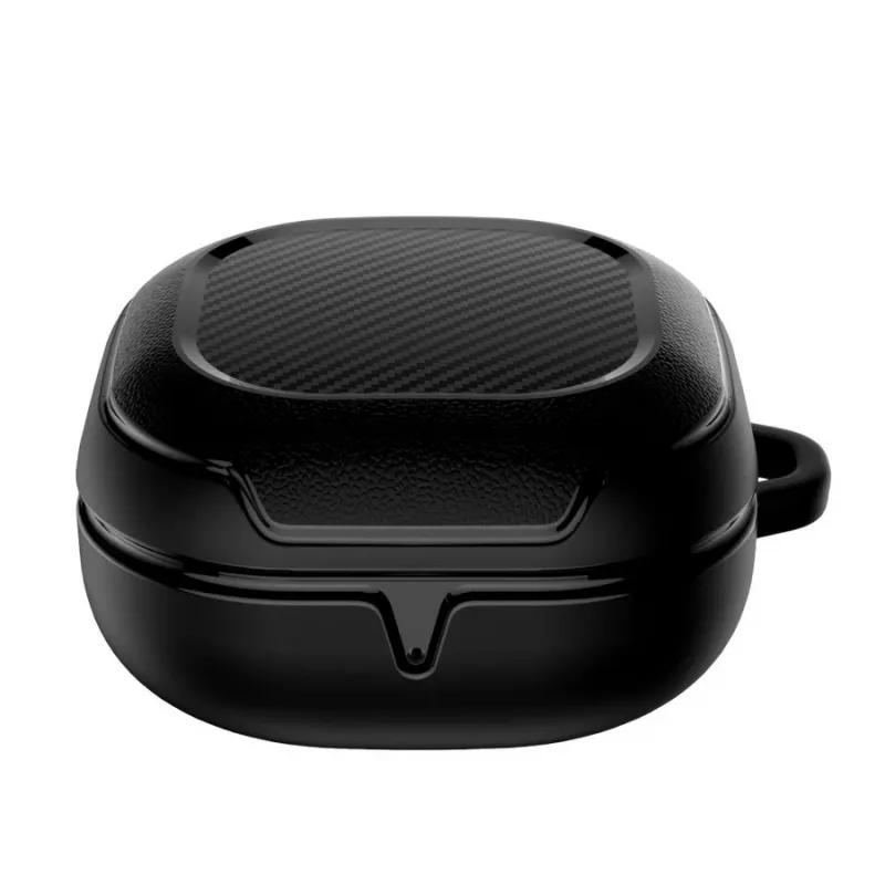 Tech-Protect Rough Carbon hoes voor de oplaadcase van Samsung Galaxy Buds 2 Pro/2/Live/Pro, zwart