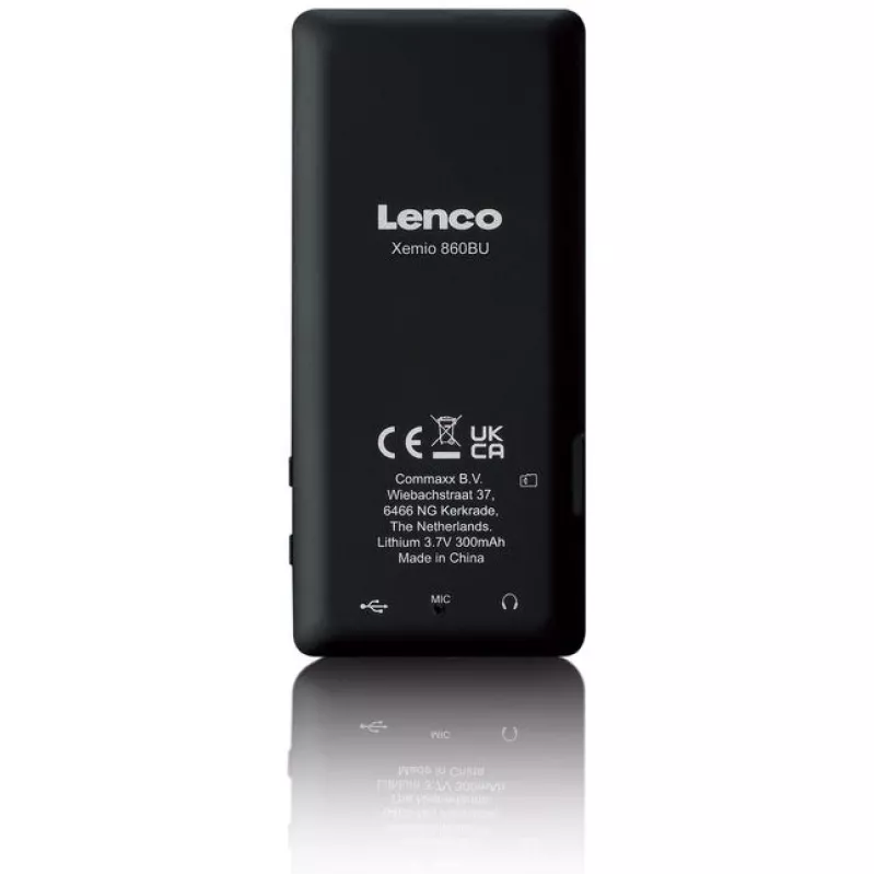 MP3-speler Lenco Xemio-860BU 8 GB zwart blauw LCD 18 uur weergave