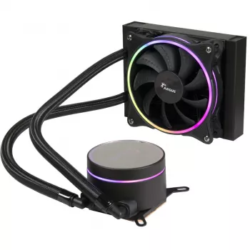 All-in-one-vloeistofkoeler Inter-Tech LC-120 RGB 12 cm zwart