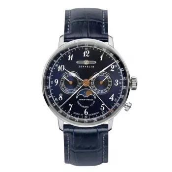 Quartz horloge Zeppelin LZ129 Hindenburg 7036-3, roestvrijstalen kast, waterdicht