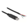 DELOCK adapterkabel USB 2.0 Type-A naar serieel RS-485 2 m zwart