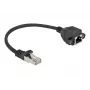 Netwerk-verlengkabel DeLOCK Cat.6A 25 cm zwart