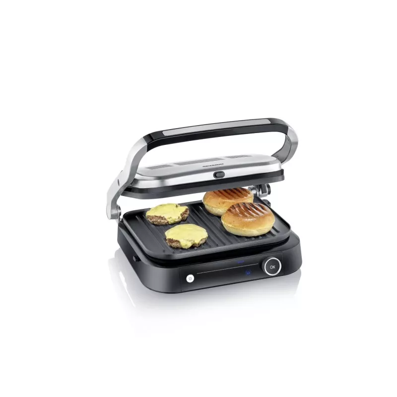Contactgrill SEVINI Pro, KG 2395 (zilver/zwart, 1.800 watt)