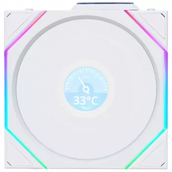 120-mm-behuizingsventilator Lian Li 12RTLLCD1W1W ARGB Wireless LCD wit