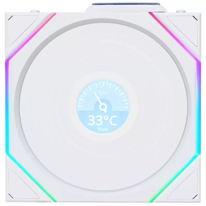 120-mm-behuizingsventilator Lian Li 12RTLLCD1W1W ARGB Wireless LCD wit