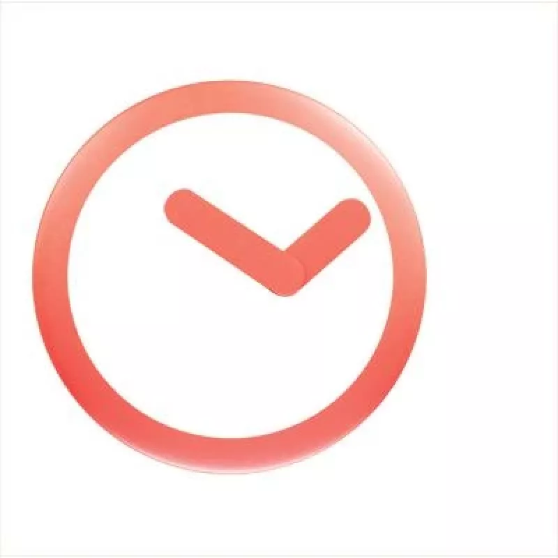 NeXtime klok 2615ro Focus, Ø25 cm, wandklok, wit/rood