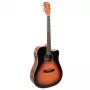 Elektro-akoestische gitaar V-tone VEAG1 CE 4/4 hout — full-size dreadnought, cutaway, sparrenhouten bovenblad, mahonie achterkant & zijkanten, ingebouwde voorversterker