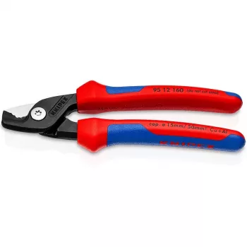 Stroomkabelschaar Knipex StepCut zwart blauw rood