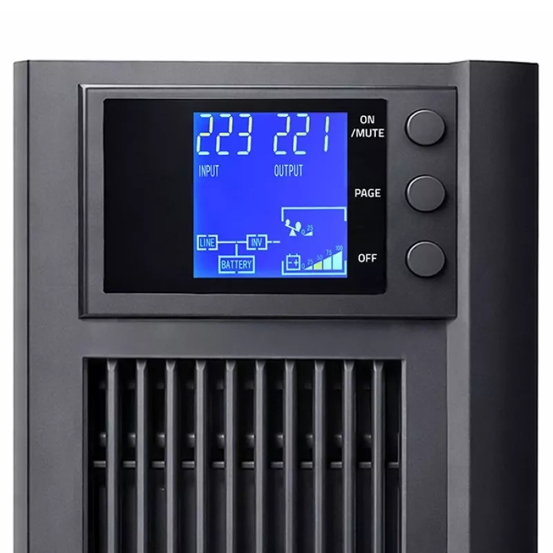UPS QOLTEC zuivere sinus 3kVA 2400W met AVR en LCD-display