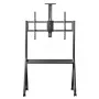 TV-standaard MACLEAN MC-114 B draagbare vloerstandaard voor 55–100 inch beeldschermen, max. belasting 120 kg, VESA 200x200–900x600, hoogte 115–152 cm, zwart, plank