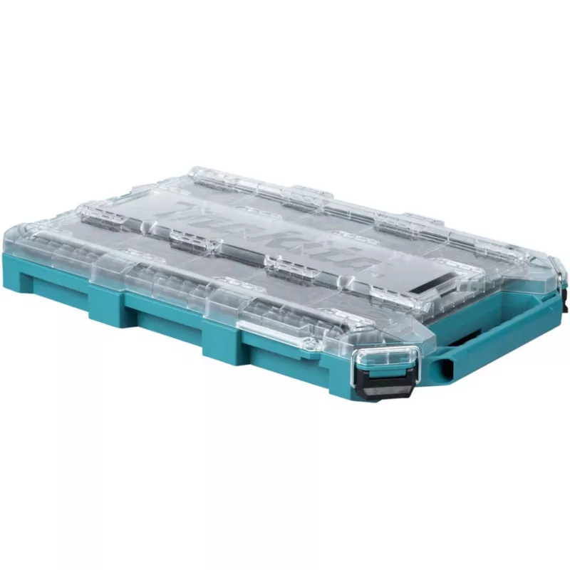 MAKTRAK organizer Flat M, gereedschapskoffer blauw/transparant, transparant deksel