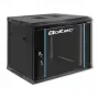 19 inch rackkast QOLTEC 54463 9U 600x500x450 mm metalen behuizing voor netwerkapparatuur