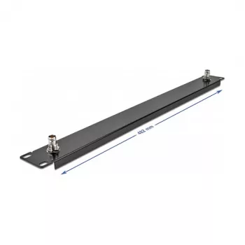 DeLOCK 19 inch paneel met 2 x BNC-bus 1U zwart