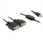 Seriële kabel DeLOCK 2x RS232/USB 2.0 zwart 61886