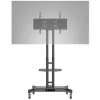 Hagor 8209 HP Twin Stand mobiele vloerstandaard voor beeldschermen van 32-55 inch (81-140 cm), 45 kg, in hoogte verstelbaar, zwart
