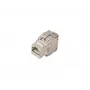 Alantec MKB-S6-1 RJ45 keystone-aansluiting, STP Cat6, gereedschapsloos, zilver