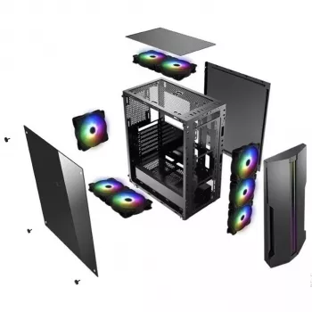 PC-behuizing Xilence Performance C XILENT BLADE X512.RGB midi tower zwart