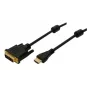 Logilink - adapterkabel - HDMI female naar DVI-D male - 5 m - dubbele isolatie - zwart (CH0015)