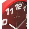 NeXtime klok 3053ro Dash Red, Ø35 cm, wand, rood/zilver