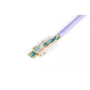 DIGITUS RJ45 modulaire stekker (8P8C) pass-through, CAT 5e, unshielded, AWG 26-24, 100 stuks (X-ML-5U-EZ)