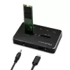 Qoltec 50310 dockingstation 2x SSD M.2 SATA NGFF USB Type-C