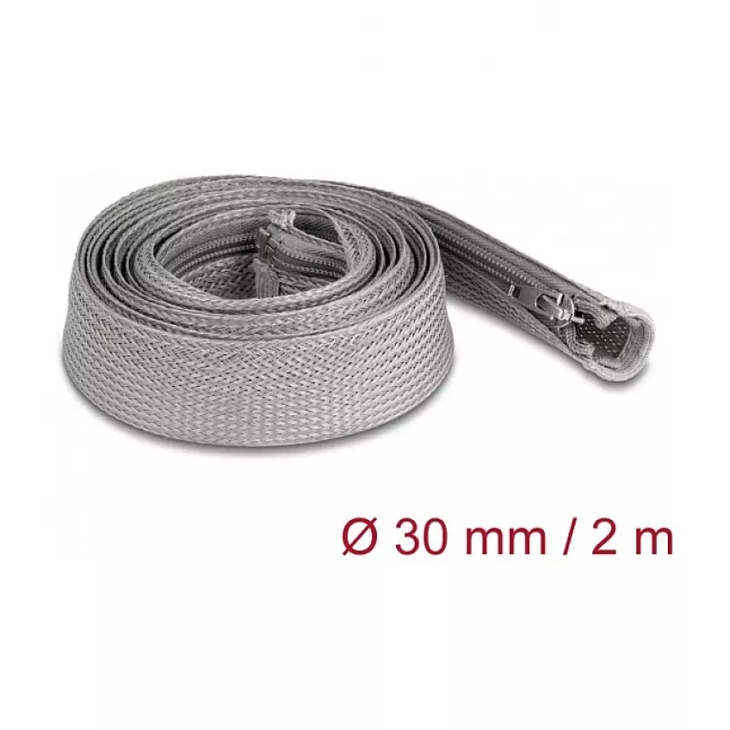 Gevlochten slang DeLOCK 20831 2m x 30mm grijs