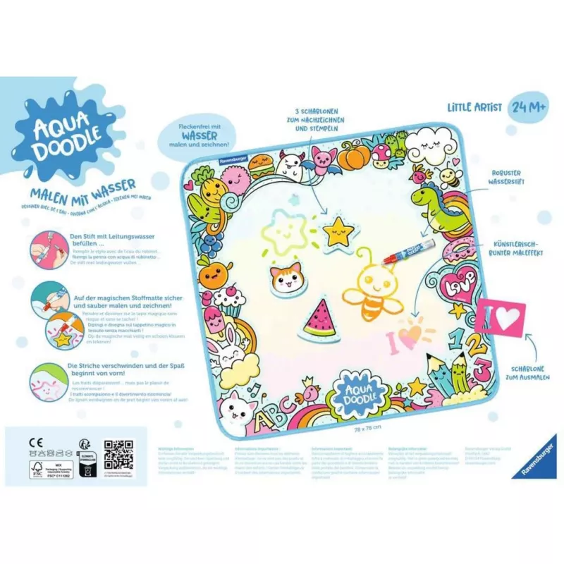 Kinder-wassermat Ravensburger Little Artist veelkleurig