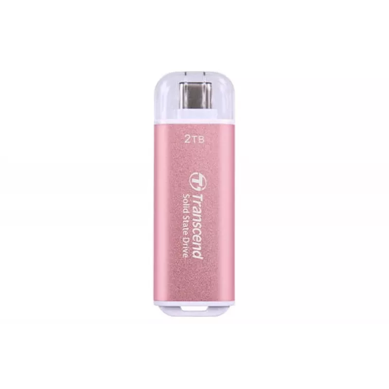 Transcend ESD300P 2 TB draagbare SSD, USB-C 10 Gbps, roze, TS2TESD300P