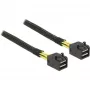 Delock - interne SAS-kabel - SAS 6Gbit/s - 4x Mini SAS HD (SFF-8643) naar 4x Mini SAS HD (SFF-8643) - 1,0m - voor P/N: 62703, 62704 (83387)
