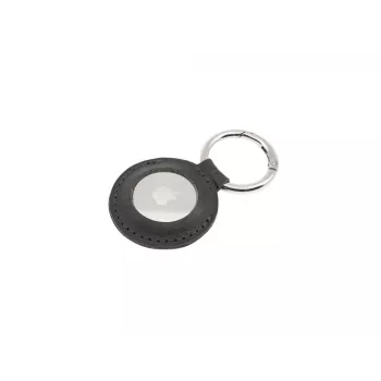 Leren beschermhoes voor Apple AirTag FIXED FIXWAT-C2-BK echt runderleer zwart compacte tas