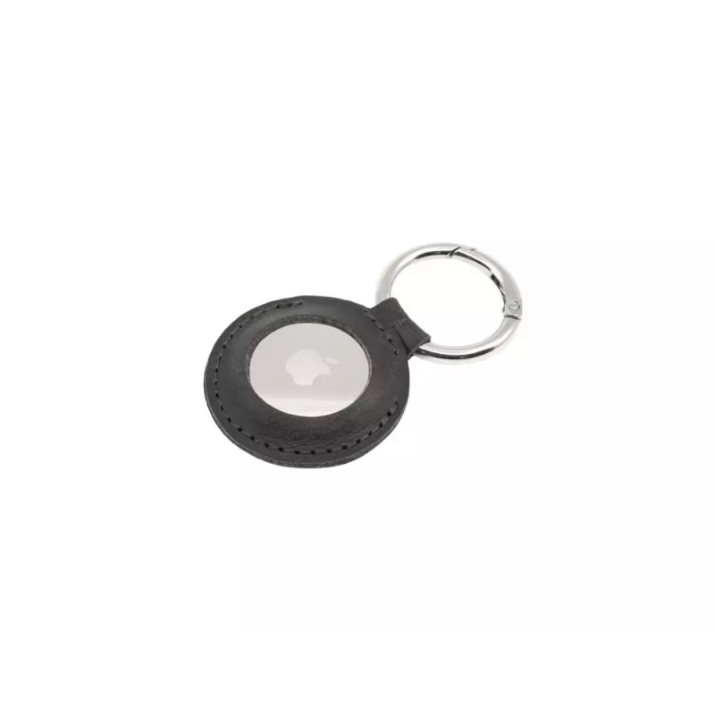 Leren beschermhoes voor Apple AirTag FIXED FIXWAT-C2-BK echt runderleer zwart compacte tas