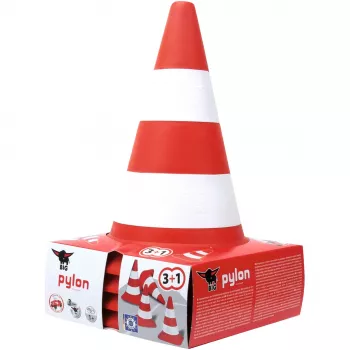 BIG speelgoedfabriek BIG pionnen (4-delige set) - 1 jaar - kunststof - rood - wit