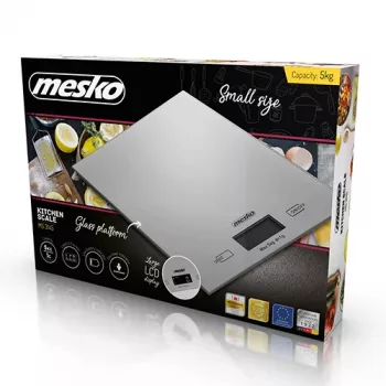 Mesko | Keukenweegschaal | MS 3145 | Maximale belasting 5 kg | Verdeling 1 g | Weergavetype lcd | Zilver