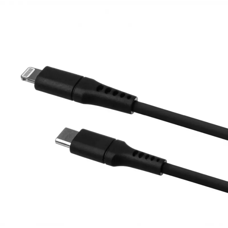 USB-C-naar-Lightning vaste kabel FIXED FIXDLS-CL12-BK 1,2 m vloeibaar siliconen