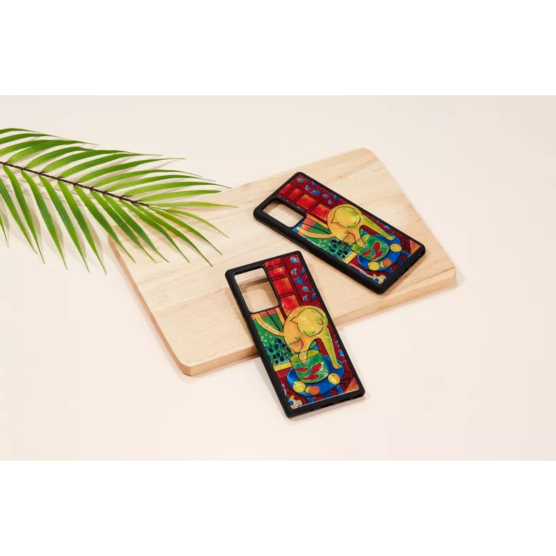 Hoesje iKins voor Samsung Galaxy Note 20 met rood kat-en-visdesign