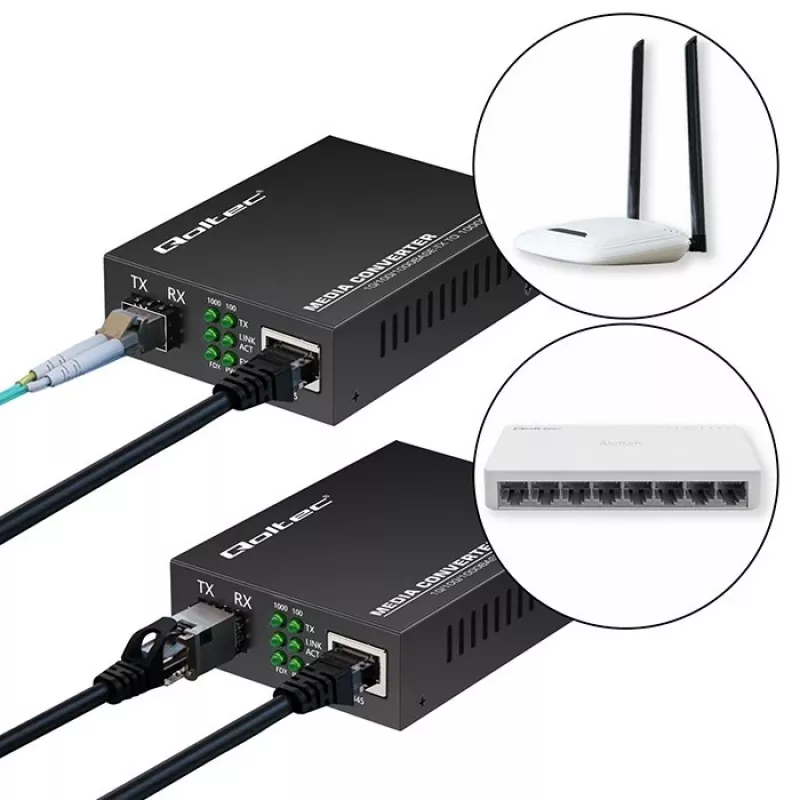 Mediaconverter SWITCH Ethernet 1x RJ45 1x SFP