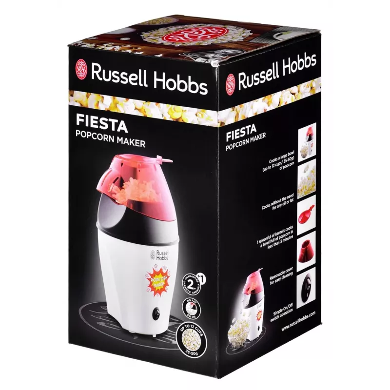Russell Hobbs Fiesta popcornmachine zwart, rood, wit 1200 W