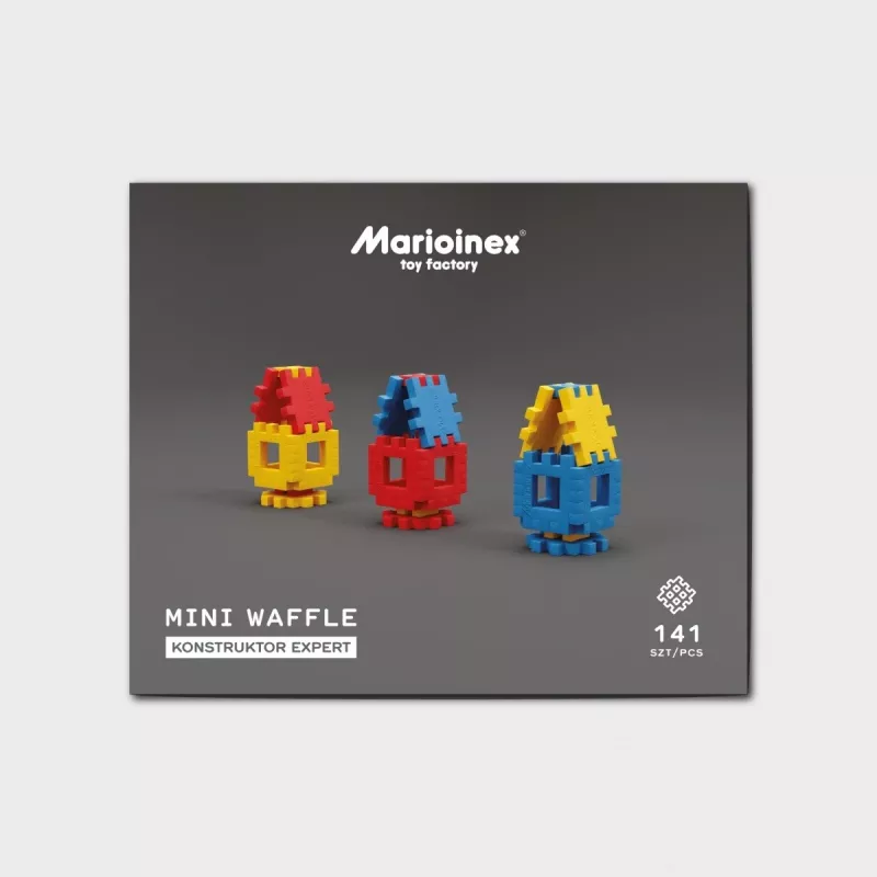 Bouwset Marioinex Mini Waffle Constructor – 141 onderdelen, meerkleurig, voor kinderen vanaf 5 jaar