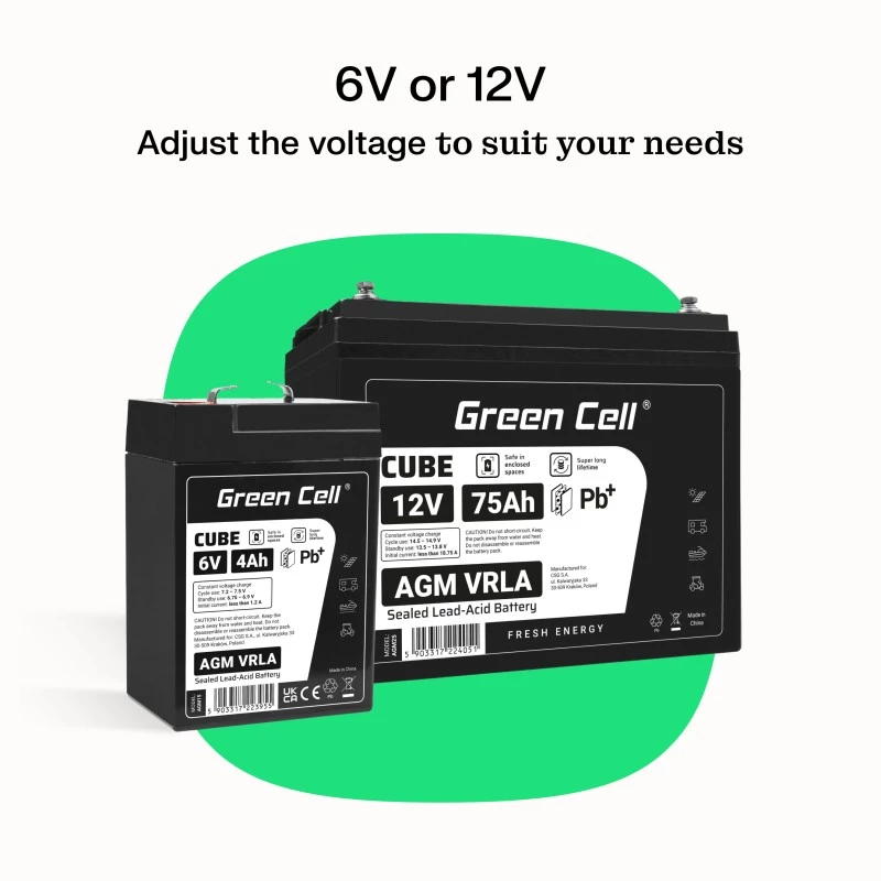 Batterij AGM VRLA 6V 4Ah IP54
