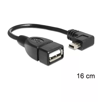 USB-kabel DeLOCK 83245 0,16m USB A Mini-USB B zwart