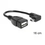 USB-kabel DeLOCK 83245 0,16m USB A Mini-USB B zwart