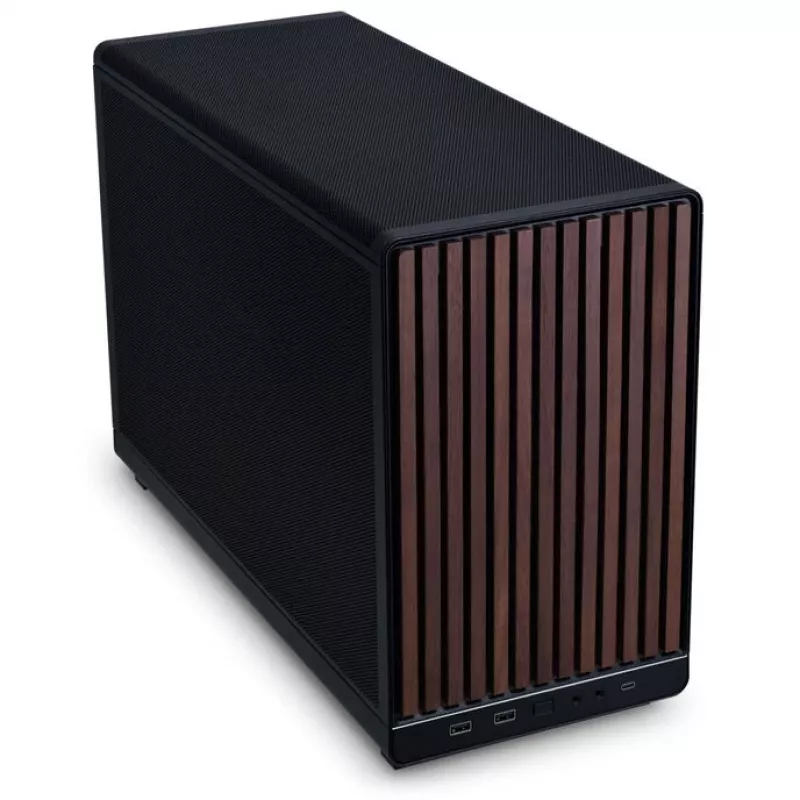 Lian Li DAN Cases A3-mATX Wood Edition frontpaneel, walnoot / zwart