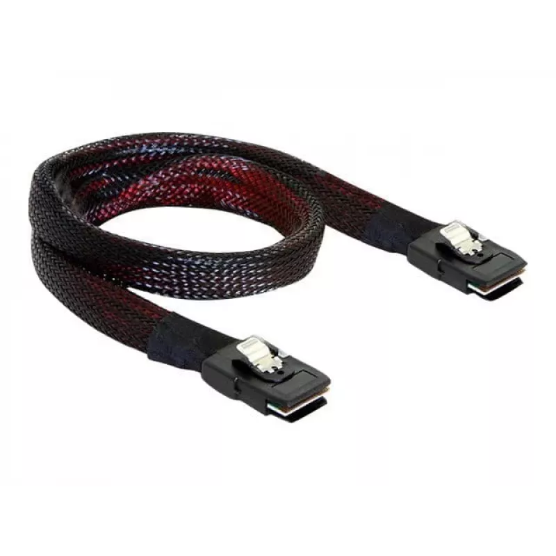 SAS-kabel DeLOCK 83073 0,1 m zwart rood