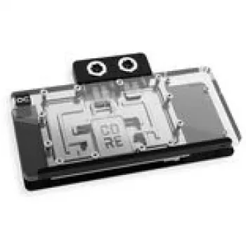 Alphacool Core RX 9070 XT Taichi GPU-waterblok met backplate, Transparant/Chroom