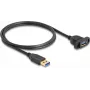 DeLOCK SuperSpeed USB 5 Gbit/s kabel USB Type-A stekker naar bus 1 m zwart